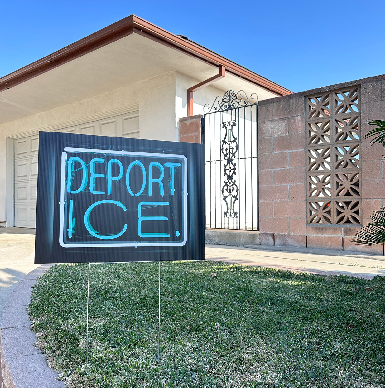 ABOLISH ICE LAWN SIGN