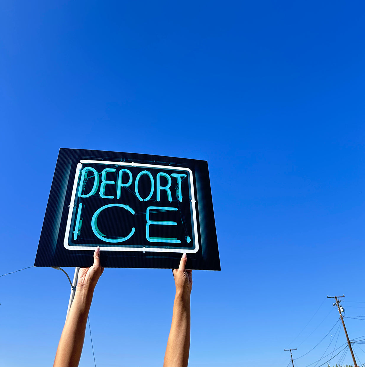 ABOLISH ICE LAWN SIGN