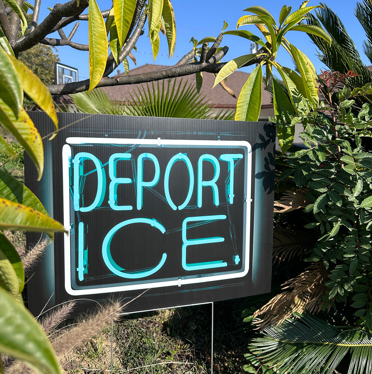 ABOLISH ICE LAWN SIGN