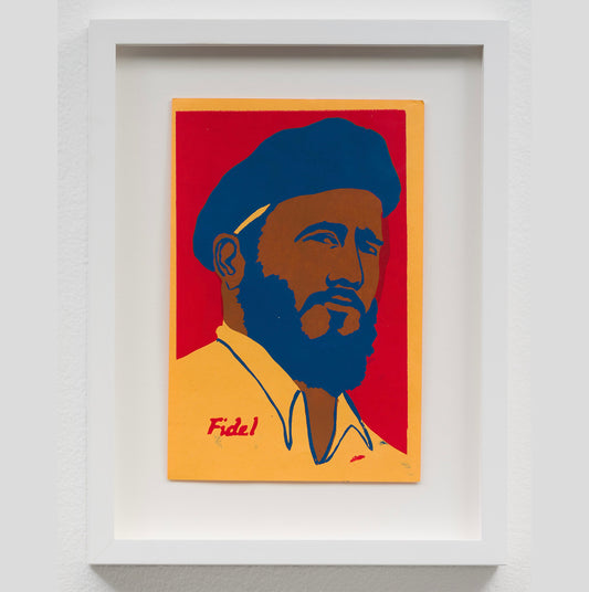 Framed Fidel La Raza Silkscreen Center Print